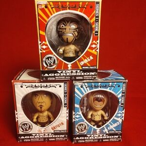 WWE Vinyl Aggression Figures - Umaga , Batista, And Mr.Kennedy